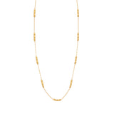 Starry Gold Cubes Beaded Chain Necklace,Titanium Steel Tiny Square Beads Stacked Necklace AL821