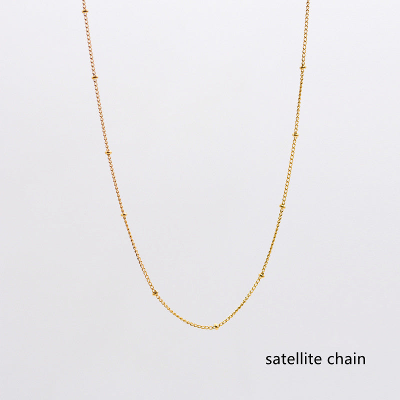 gold plated satellite chain, stainless steel chain