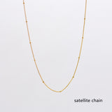 16~18" Stainless Steel DIY Chain Necklace, 18K Real Gold Plated, Making Jewelry Findings AL733