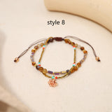 Bohemian Layers Rainbow Natural Stones & Miyuki Beads Bracelet, Handmade Boho Jewelry AL637