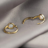 Gold Round Opal Hoop Earrings, Fire Opal Earrings, Sterling Silver, Fashion Jewelry AL645