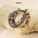 Bohemian Layers Rainbow Natural Stones & Miyuki Beads Bracelet, Handmade Boho Jewelry AL637