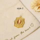 Delicate Multi Stone Charm Pendants, 18K Gold Titanium Steel, DIY Jewelry Making Accessories AL718