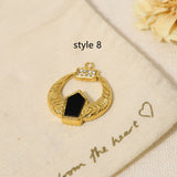 Delicate Multi Stone Charm Pendants, 18K Gold Titanium Steel, DIY Jewelry Making Accessories AL718