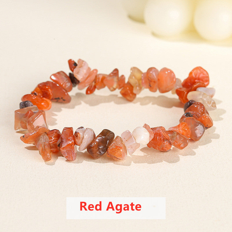 New Stones!  Natural Crystal Chips Beaded Stretch Bracelet, Irregular Agate Jade Fluorite Raw Gemstone Bracelet, Handmade Boho Jewelry AL138-new