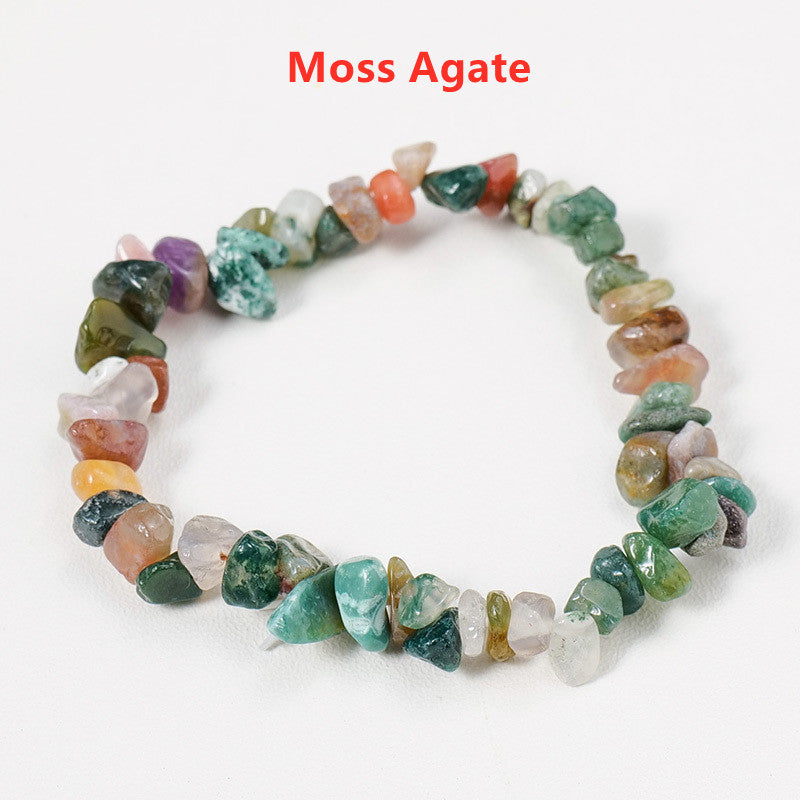 New Stones!  Natural Crystal Chips Beaded Stretch Bracelet, Irregular Agate Jade Fluorite Raw Gemstone Bracelet, Handmade Boho Jewelry AL138-new