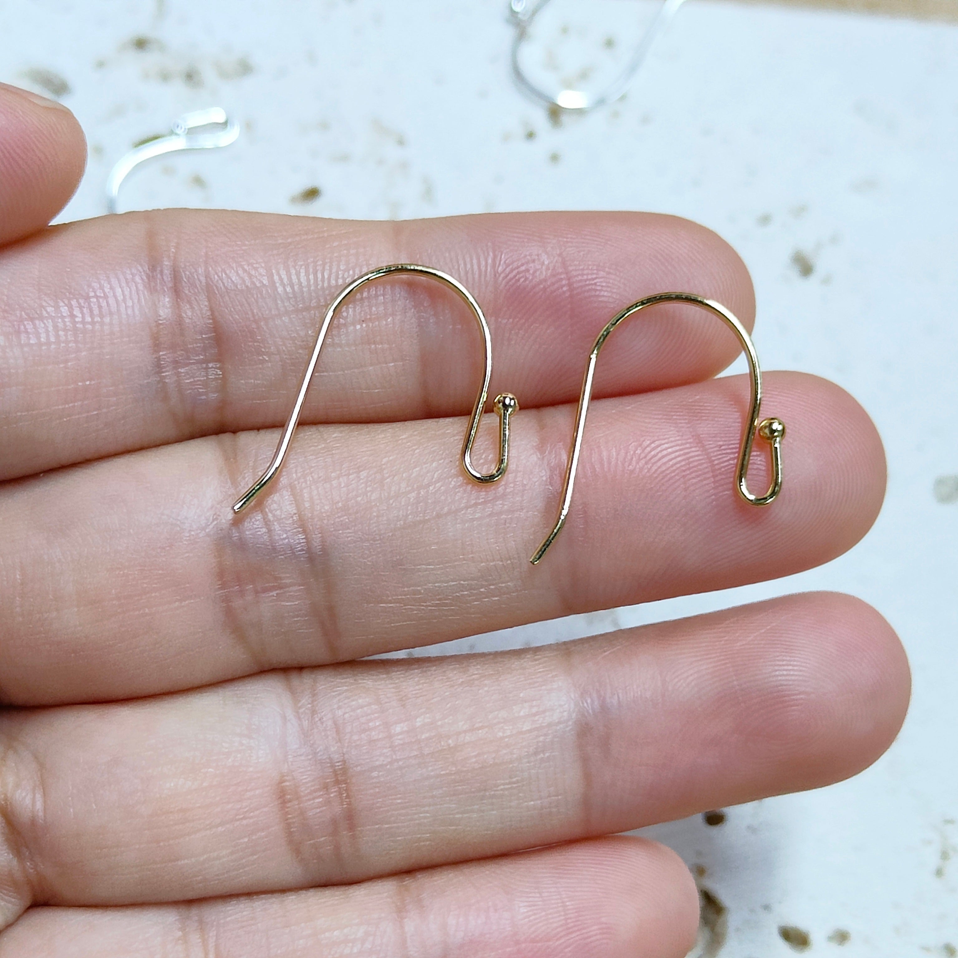 5 Pairs of Gold / Silver Plated Brass Ear Wires Earring Hooks, DIY Jewelry Making Earring Findings PJ025