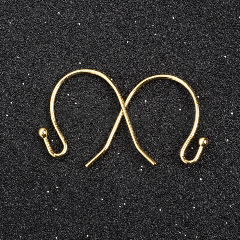 5 Pairs of Gold / Silver Plated Brass Ear Wires Earring Hooks, DIY Jewelry Making Earring Findings PJ025