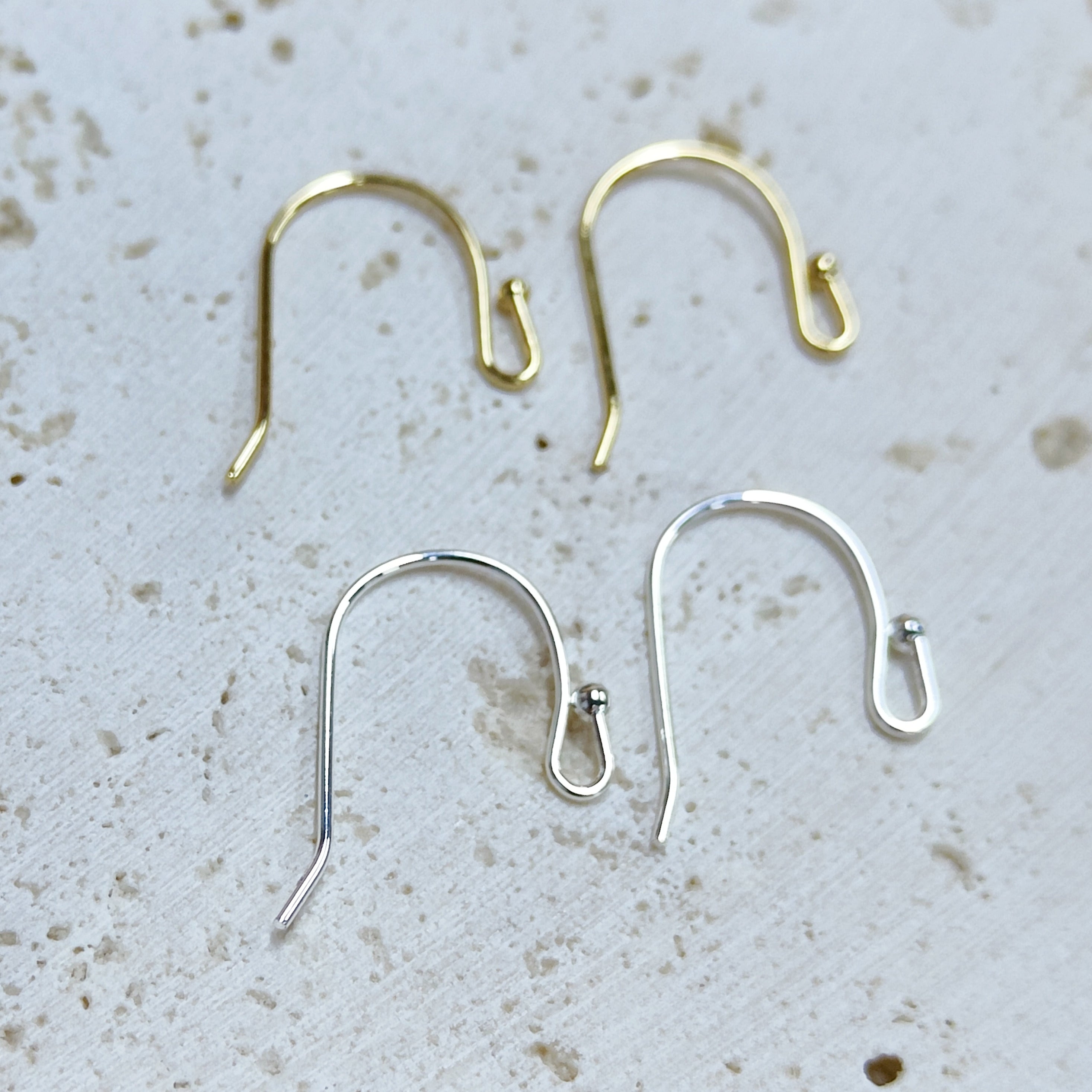 5 Pairs of Gold / Silver Plated Brass Ear Wires Earring Hooks, DIY Jewelry Making Earring Findings PJ025