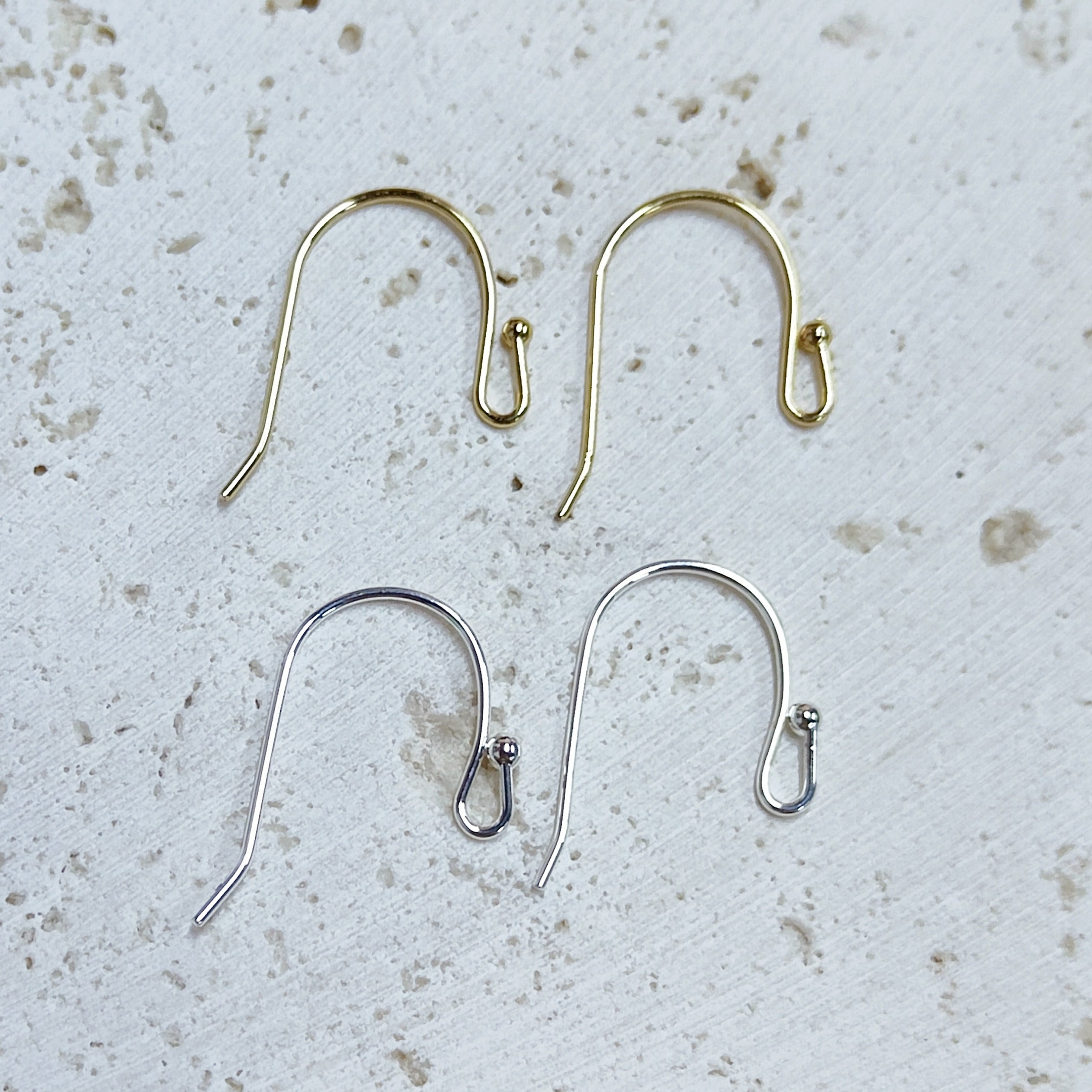 5 Pairs of Gold / Silver Plated Brass Ear Wires Earring Hooks, DIY Jewelry Making Earring Findings PJ025