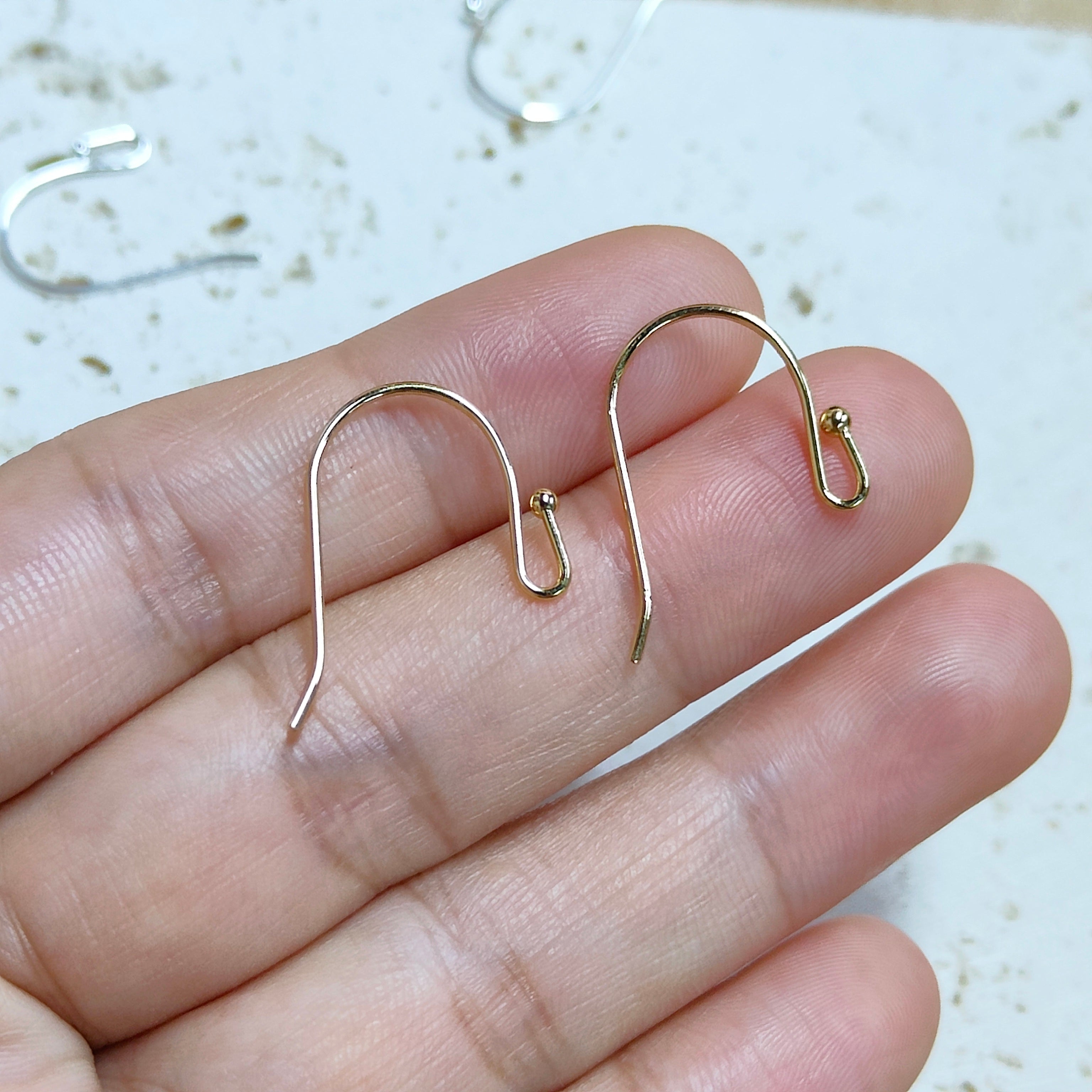 5 Pairs of Gold / Silver Plated Brass Ear Wires Earring Hooks, DIY Jewelry Making Earring Findings PJ025