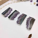 Silver Plated Natural Raw Amethyst Druzy Quartz Slice Pendant, For Jewelry Making S1937