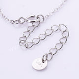 Dainty 925 Silver Drop CZ Gemstone Pendant Necklace, Natural Crystal Necklace For Women SS256NS