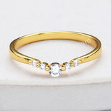 S925 Sterling Silver Zircon Ring, 18k Gold Plated CZ Ring, Fashion Jewelry Ring For Women SS298RG