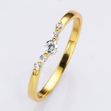 S925 Sterling Silver Zircon Ring, 18k Gold Plated CZ Ring, Fashion Jewelry Ring For Women SS298RG