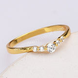 S925 Sterling Silver Zircon Ring, 18k Gold Plated CZ Ring, Fashion Jewelry Ring For Women SS298RG