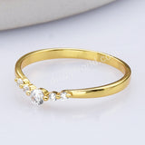 S925 Sterling Silver Zircon Ring, 18k Gold Plated CZ Ring, Fashion Jewelry Ring For Women SS298RG