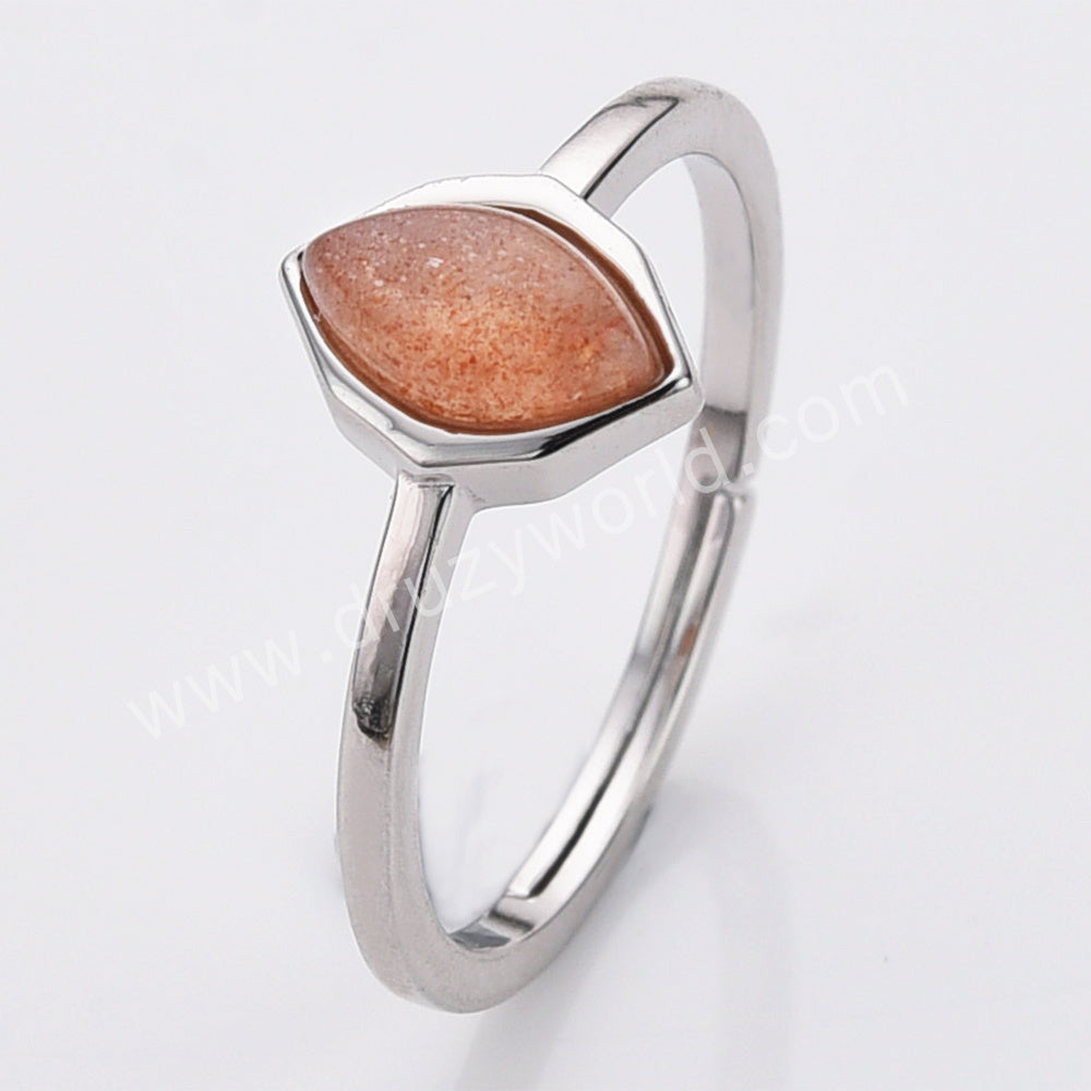 sunstone 925 sterling silver ring