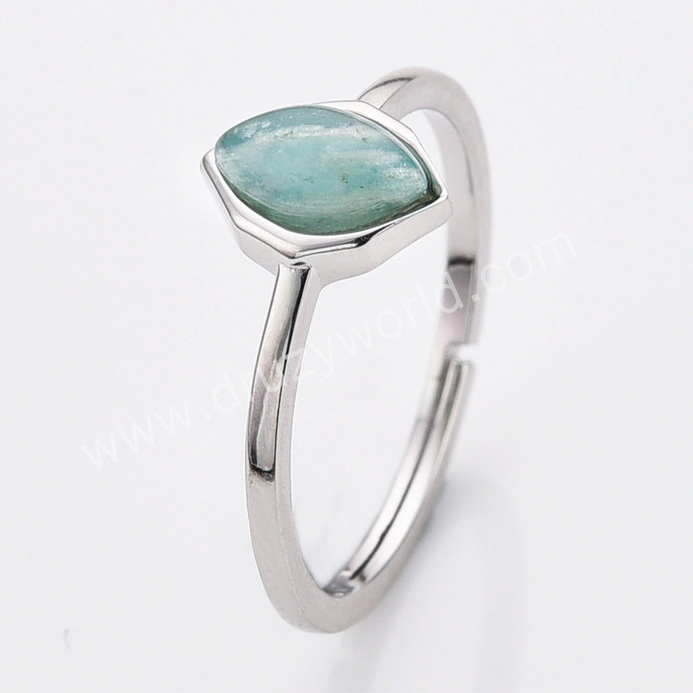 amazonite 925 sterling silver ring