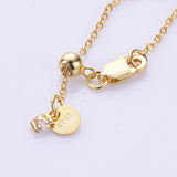 Round Gemstone CZ Gold Chain Bracelet, 925 Sterling Silver Crystal Jewelry SS327RG