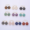 Flower Shaped Multi-kind Stone Earrings WX2289