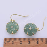 Flower Shaped Multi-kind Stone Earrings WX2289