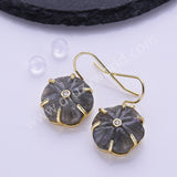 Flower Shaped Multi-kind Stone Earrings WX2289