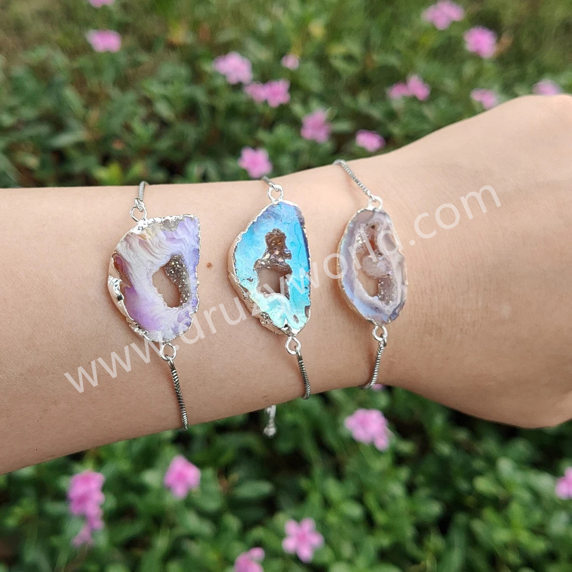 Agate slice store bracelet