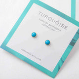 925 Sterling Silver Genuine Turquoise Stud Earrings, Oval, Heart, Square, Teardrop, Round Shape, Gemstone Jewelry, Wholesale BT021