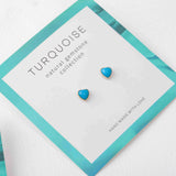 925 Sterling Silver Genuine Turquoise Stud Earrings, Oval, Heart, Square, Teardrop, Round Shape, Gemstone Jewelry, Wholesale BT021