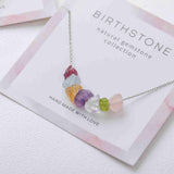 16" Multi Raw Gemstone Necklace, Healing Crystal Stone Chips Necklace, Birthstone Necklace, Wholesale Jewelry BT023