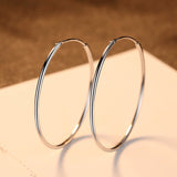 S925 Sterling Silver Hoop Earrings 10mm ~ 50mm Round Size, Circle Earring Hoops, Ear Wire AL537