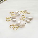 Natural Freshwater Pearl Baroque Earrings AL193