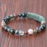 Natural Agate Mix 6mm 8mm Beads Bracelet AL116