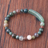 Natural Agate Mix 6mm 8mm Beads Bracelet AL116