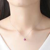 S925 Sterling Silver Opal Ball Pendant Necklace, Dainty Opal Jewelry AL615