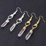 Natural Raw Crystal Point Earrings AL143