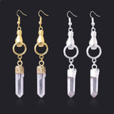 Natural Raw Crystal Point Earrings AL143