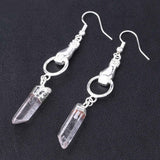 Natural Raw Crystal Point Earrings AL143