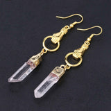 Natural Raw Crystal Point Earrings AL143