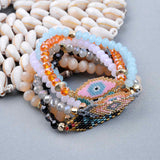 Evil Eye Miyuki Bead Bracelet