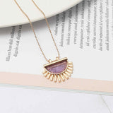 18” Rose Quartz Lapis Lazuli Amethyst Gold Necklace AL430