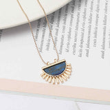 18” Rose Quartz Lapis Lazuli Amethyst Gold Necklace AL430