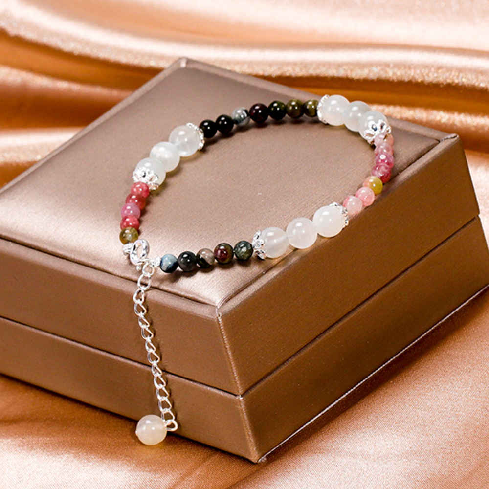 moonstone beaded bracelet