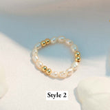 Natural Pearl Ring Gold WX1790