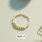 Natural Pearl Ring Gold WX1790