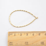 5pairs Wholesale Gold Plated Brass Teardrop Charm Finding PJ250