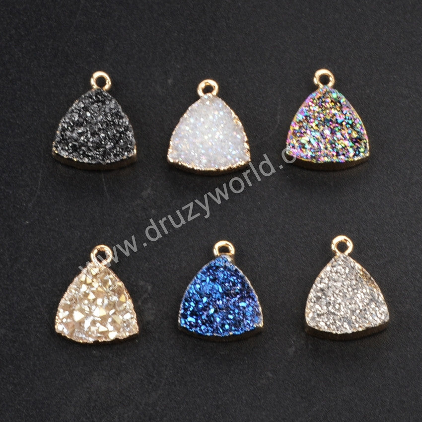 Triangle Druzy Charm