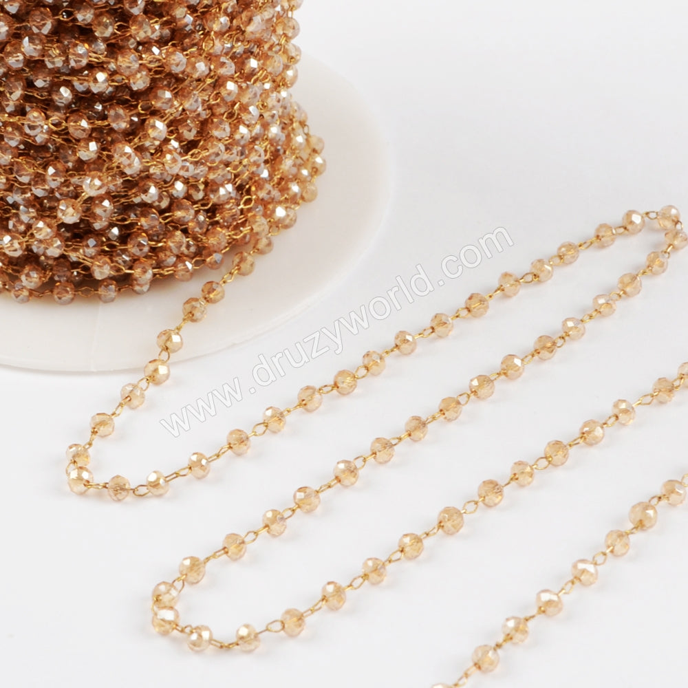  Champagne Glass Beads Chains