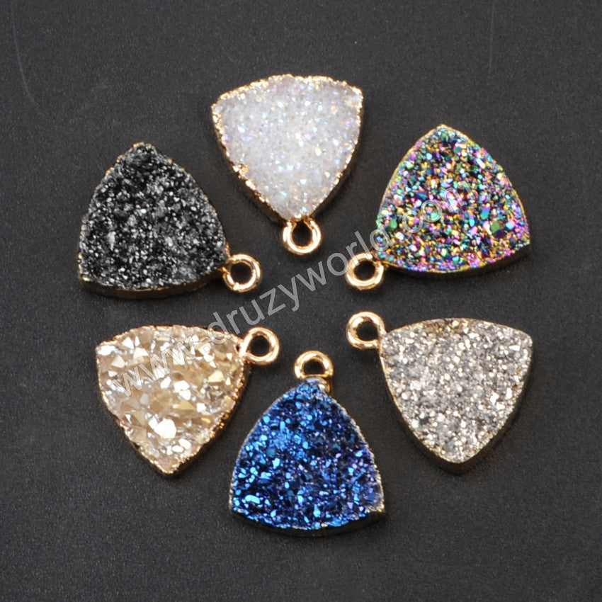 Druzy Charm Silver